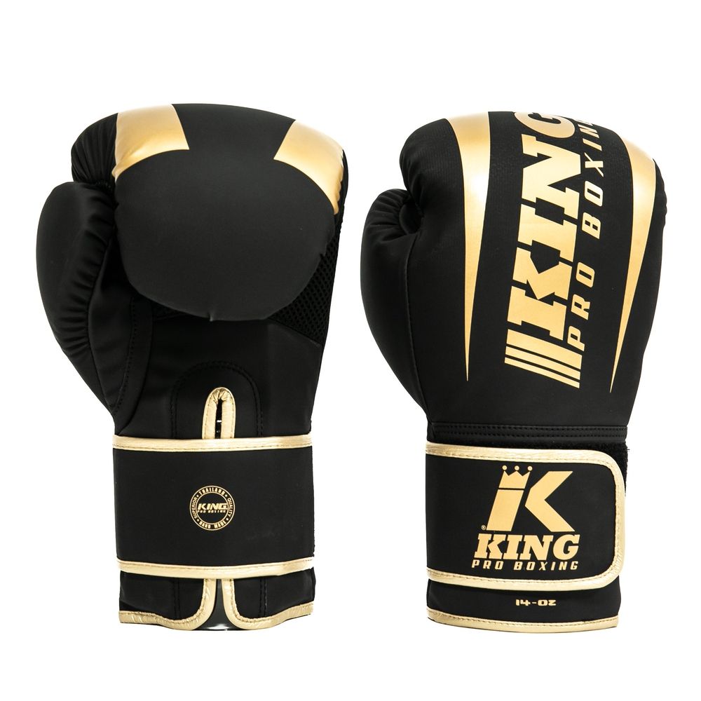 KING PRO (KICK)BOKSHANDSCHOEN ZWART/GOUD