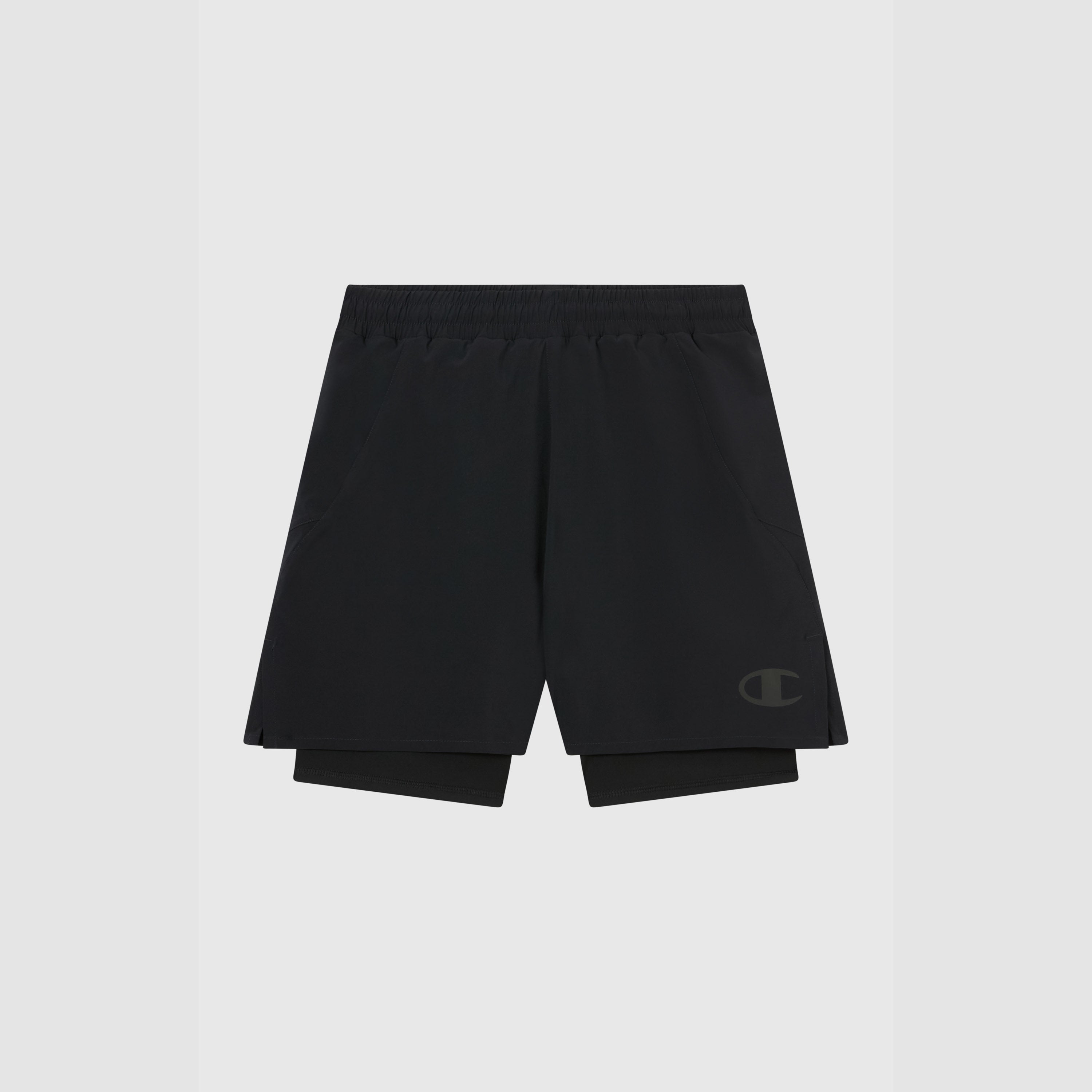 CHAMPION SHORT 2-IN-1 COMBAT ZWART