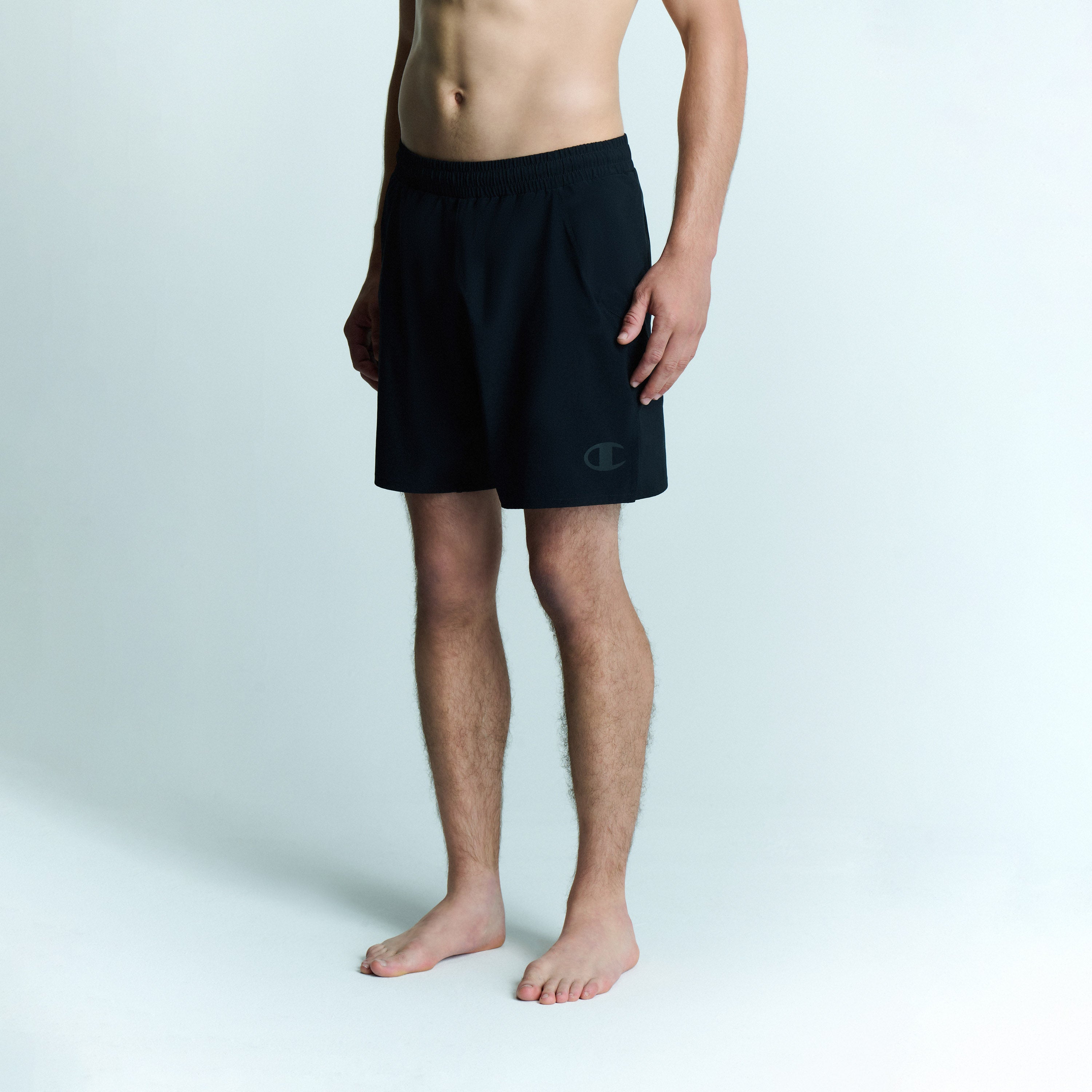 Short Champion Stretch en nylon noir de combat