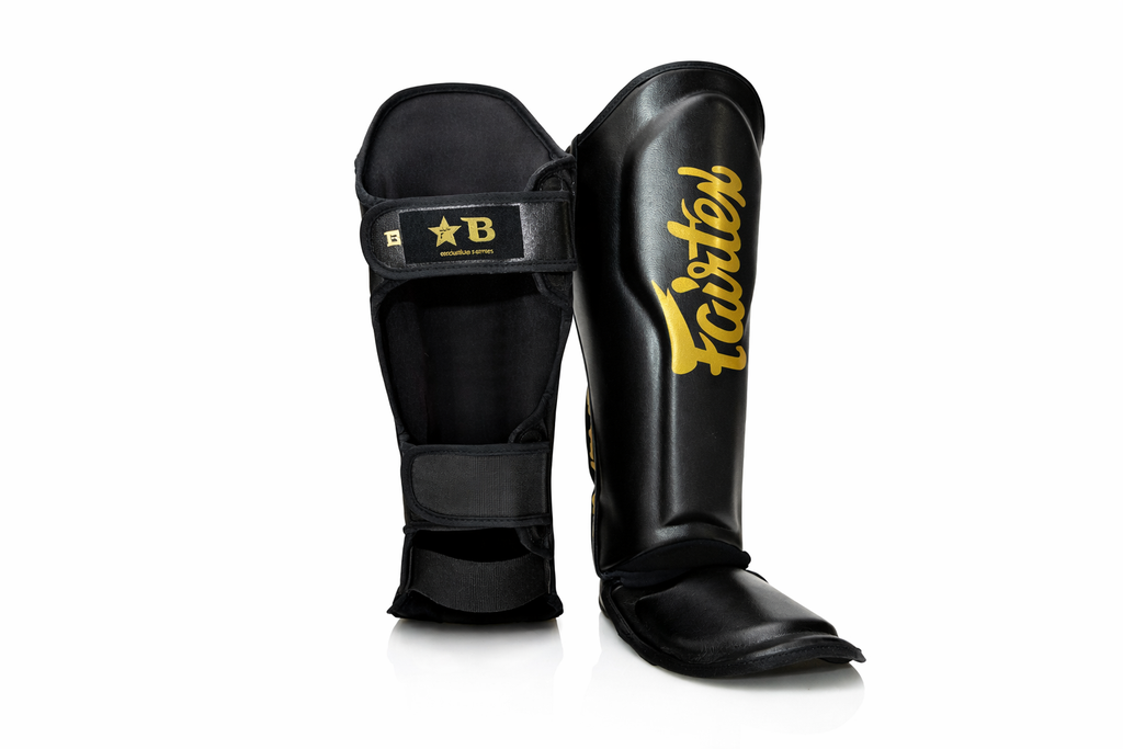 FAIRTEX X BOOSTER SHIN GUARDS-BLACK/GOLD