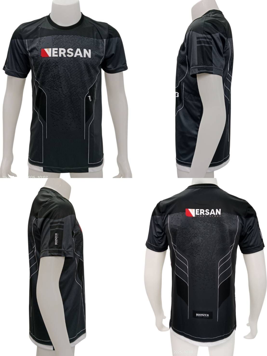 BOOSTER x VERSAN T-SHIRT - DELTA ZWART /GRIJS