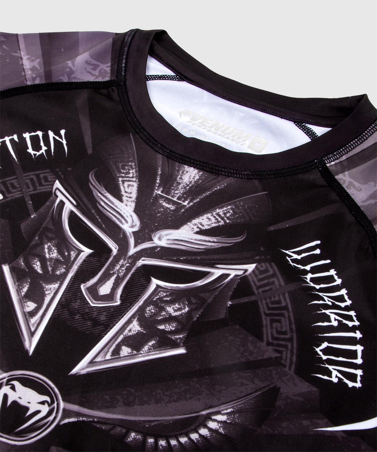 VENUM GLADIATOR 3.0 RASHGUARD - ZWART/WIT - KORTE MOUWEN