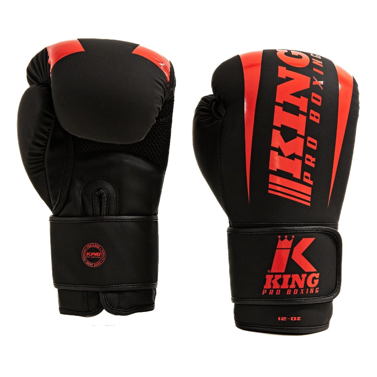 KING PRO (KICK)BOKSHANDSCHOEN REVO ZWART/ROOD