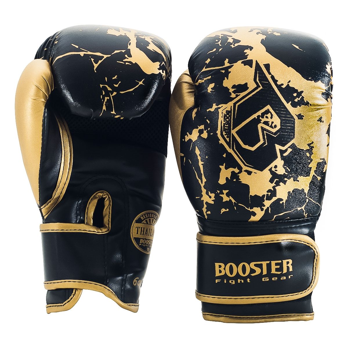 BOOSTER KICKBOKS HANDSCHOENEN KIDS MARBLE GOLD - ZWART/GOUD