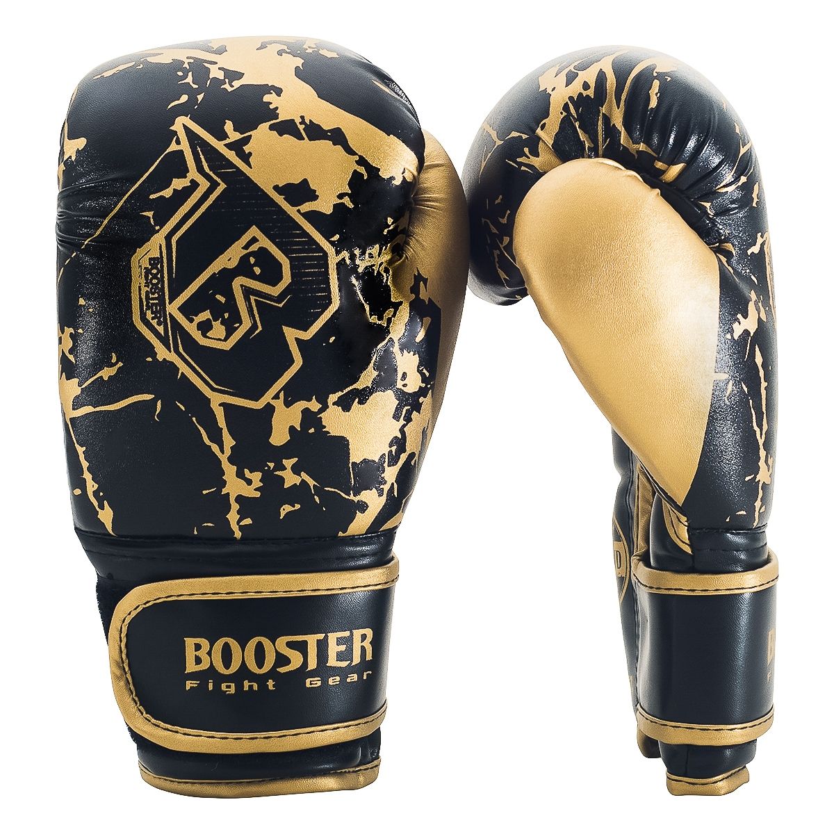 BOOSTER KICKBOKS HANDSCHOENEN KIDS MARBLE GOLD - ZWART/GOUD