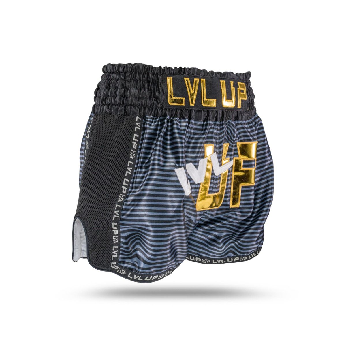 Short de kickboxing LVL-UP Flash - Noir/Bleu