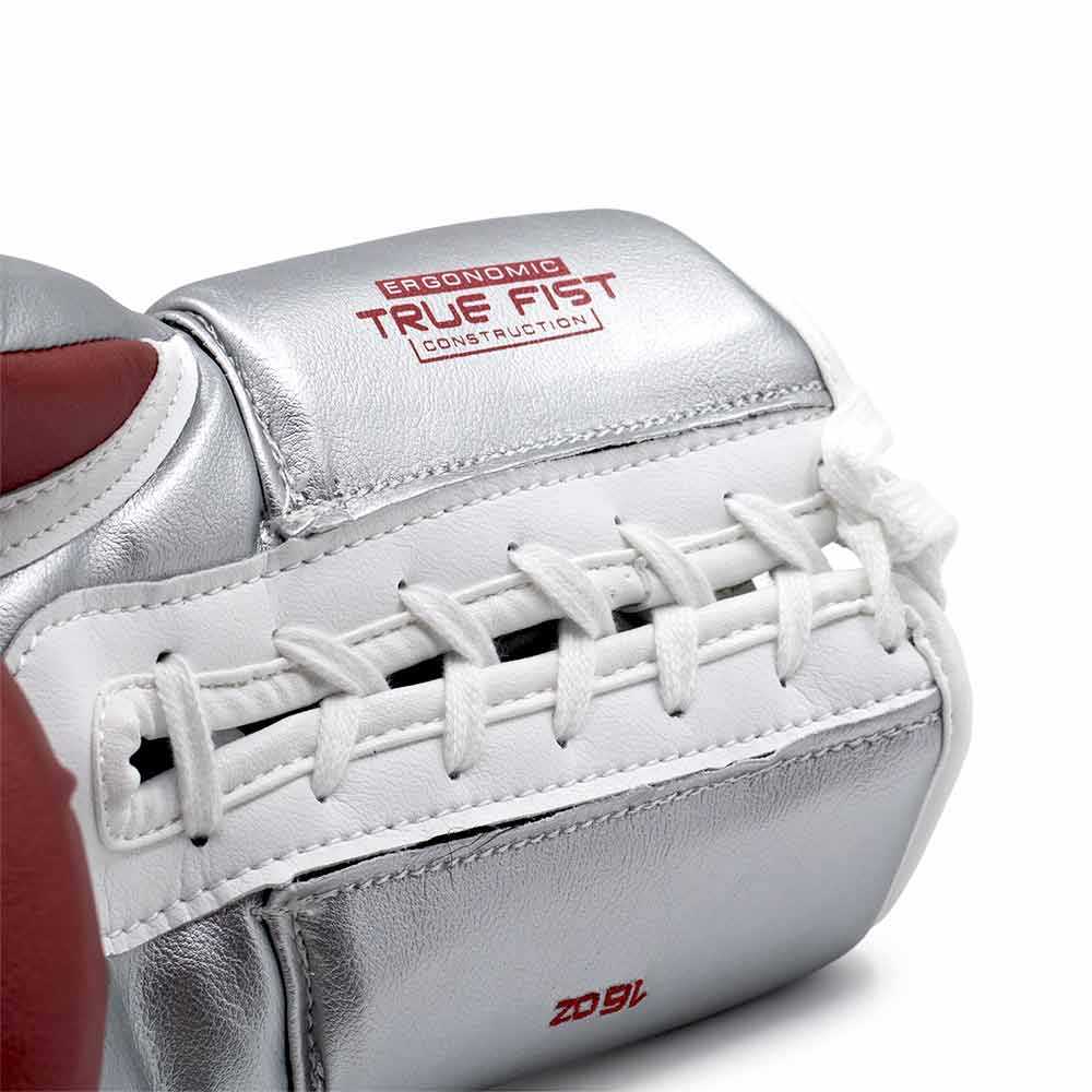 RIVAL (KICK)BOKSHANDSCHOEN RS100 ROOD/ZILVER (VETERS)