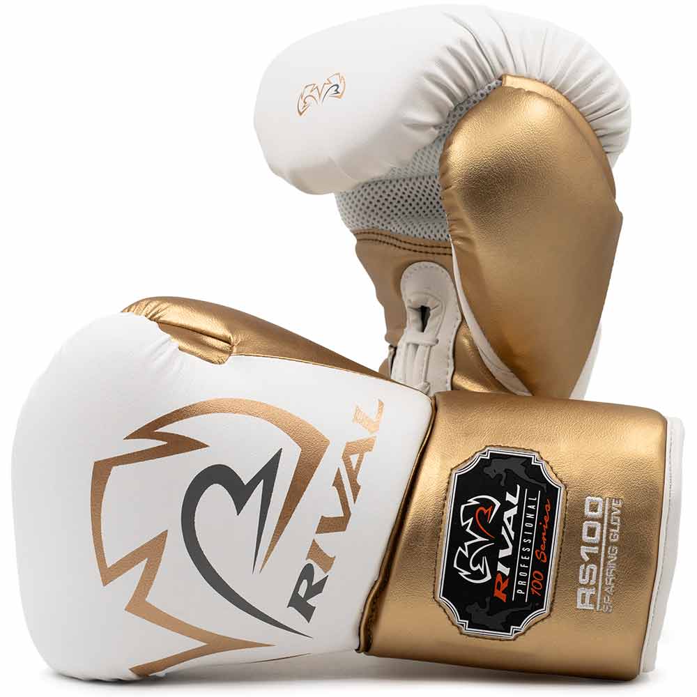 RIVAL (KICK)BOKSHANDSCHOEN RS100 WIT/GOUD (VETERS)