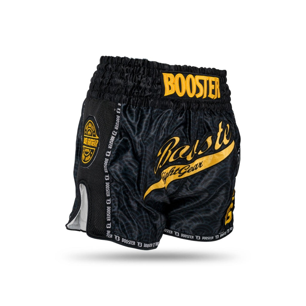 BOOSTER KICKBOKS BROEKJE SLUGGER WAVE- ZWART/GEEL