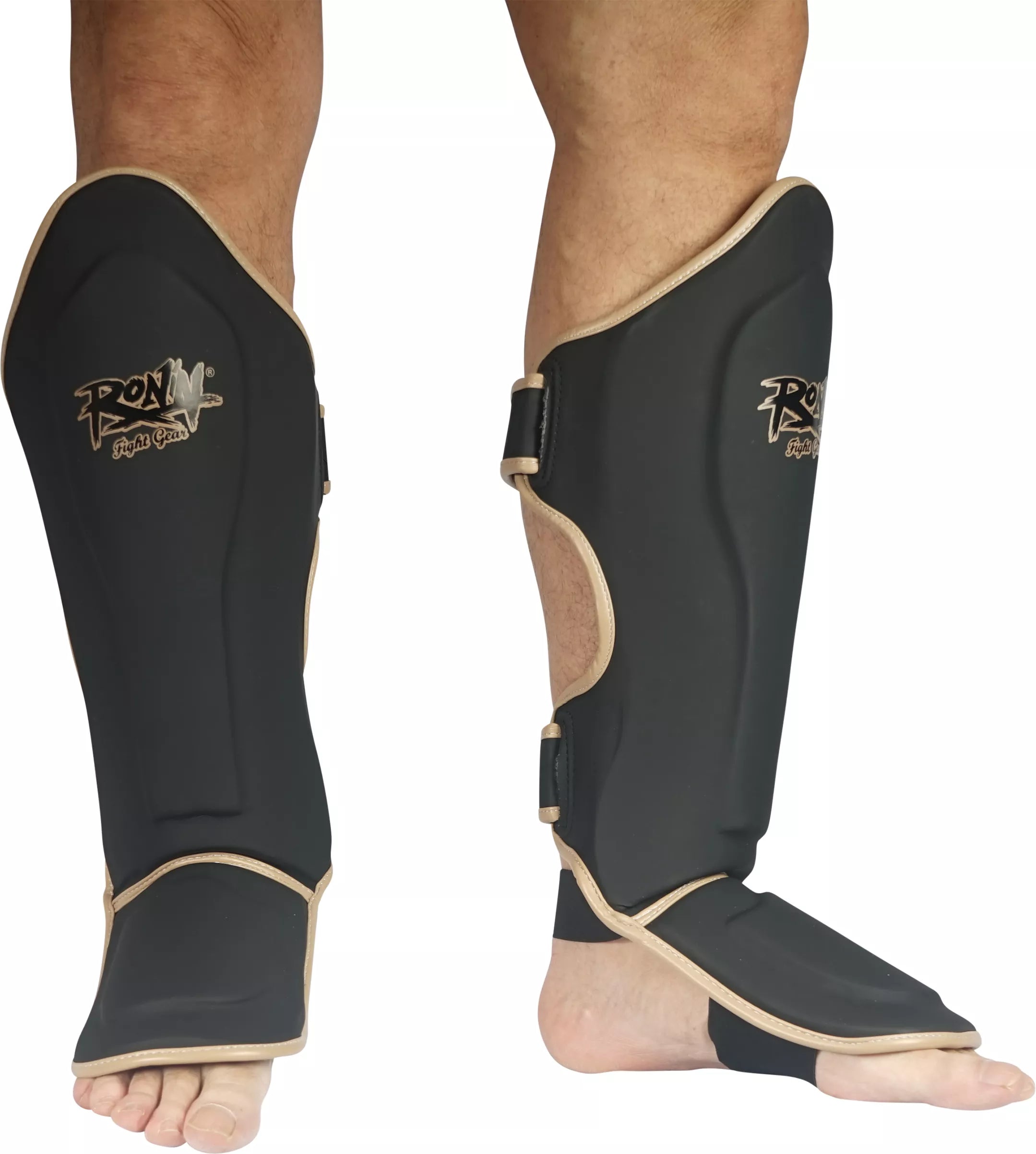 RONIN KICKBOKS SCHEENBESCHERMERS PROTECT ZWART/BEIGE