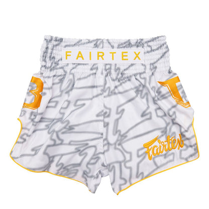 FAIRTEX X BOOSTER KICKBOKS BROEKJE - WIT/GOUD