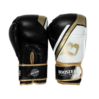 BOOSTER (KICK)BOKSHANDSCHOEN SPARRING V2 - ZWART/GOUD/WIT