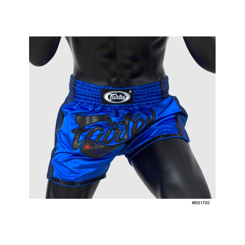 FAIRTEX MUAY THAI BROEKJE ZWART/BLAUW