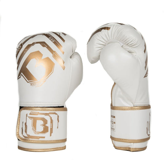 BOOSTER KICKBOKS HANDSCHOENEN KIDS ELITE V2- WIT/GOUD