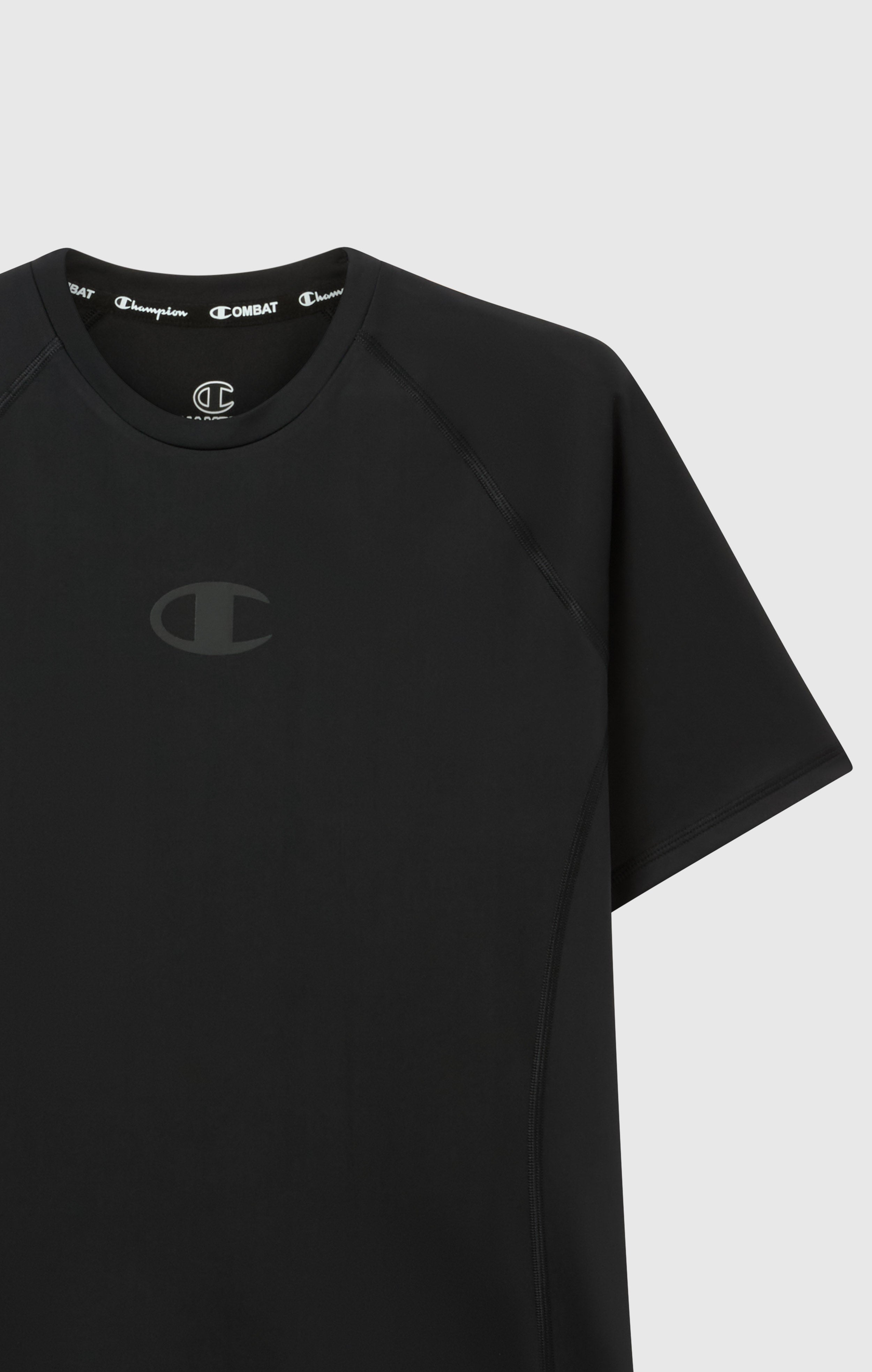T-shirt de compression Champion noir de combat
