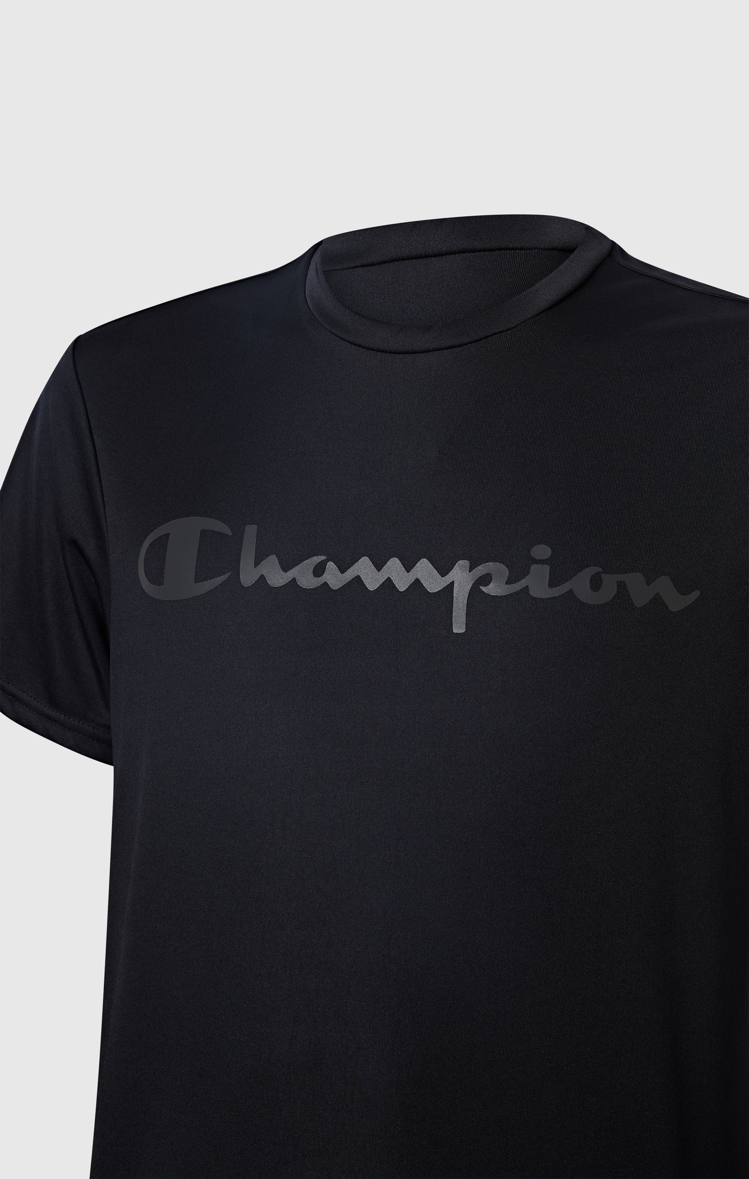 T-shirt CHAMPION à séchage rapide noir de combat
