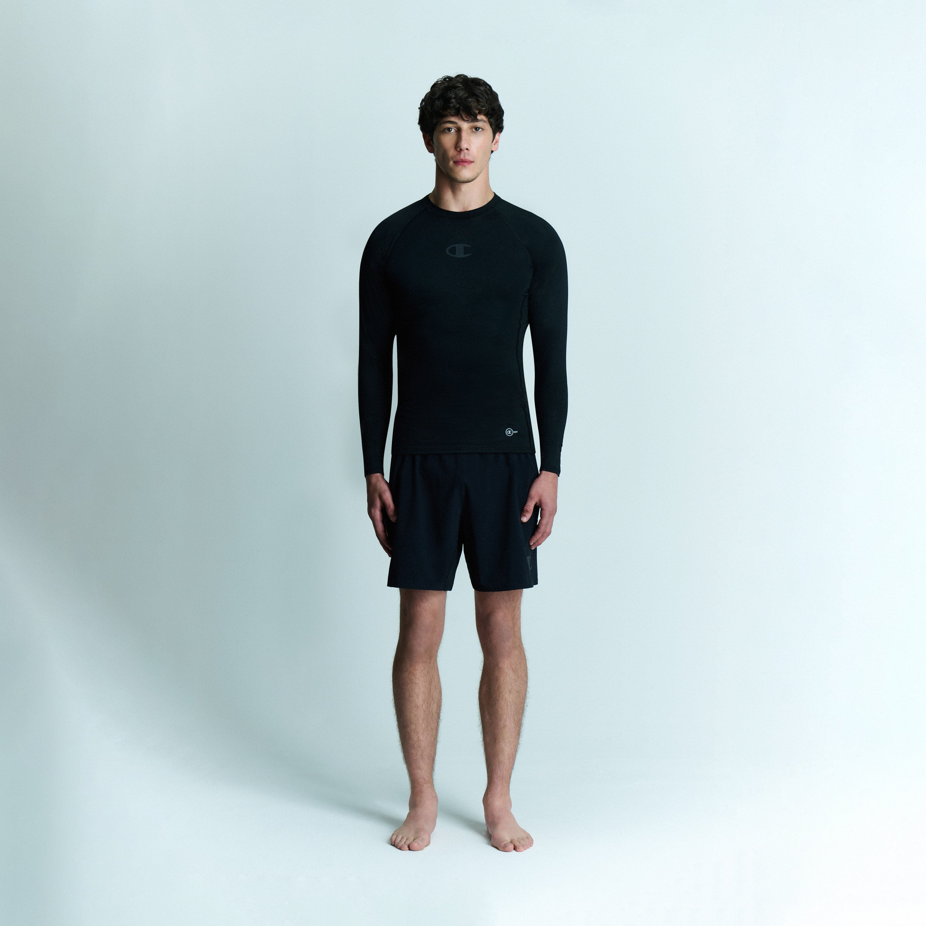 Short Champion Stretch en nylon noir de combat