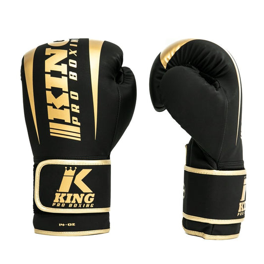 KING PRO  (KICK)BOKSHANDSCHOEN ZWART/GOUD