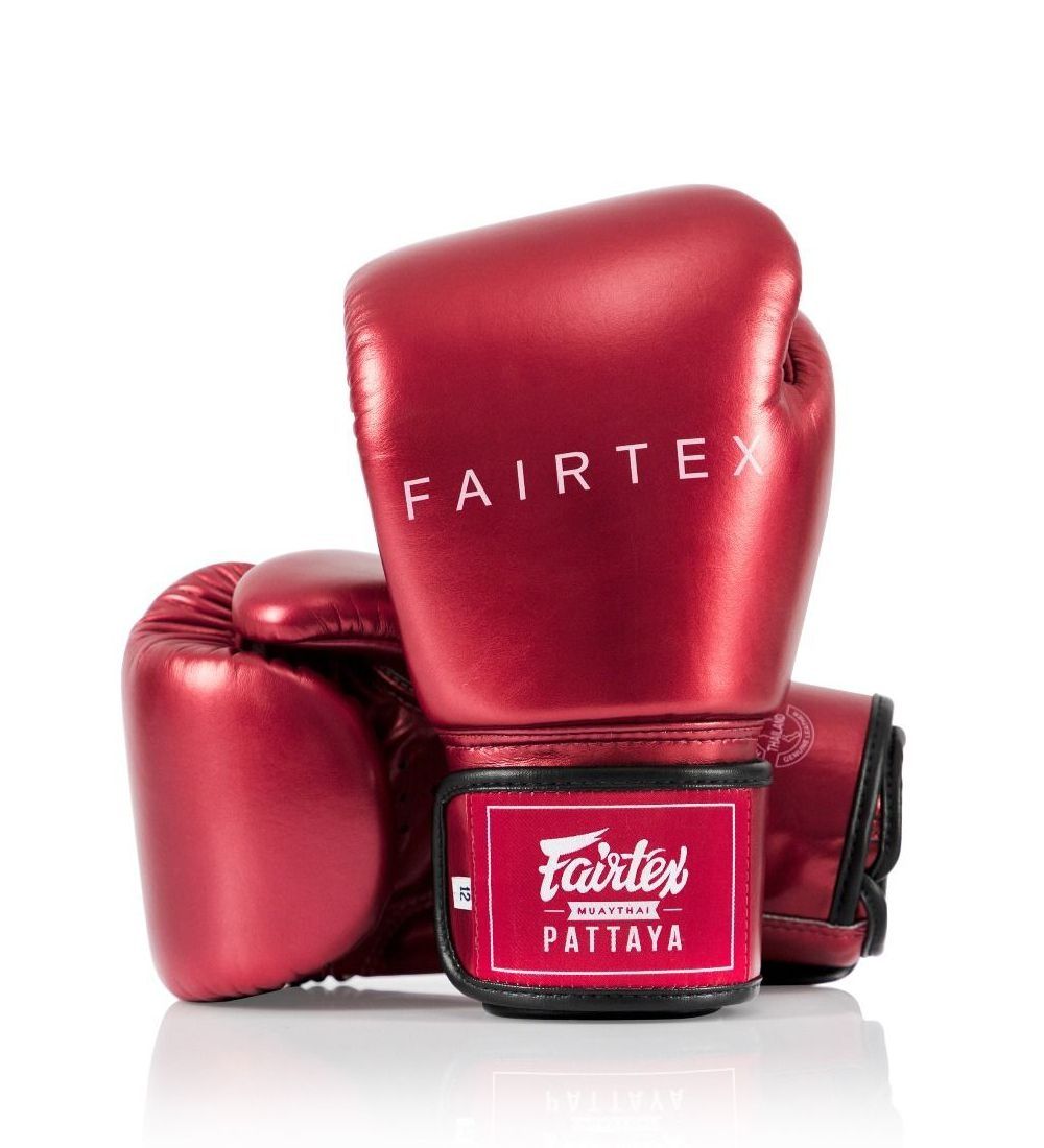 FAIRTEX (KICK)BOKSHANDSCHOENEN METALLIC - ROOD