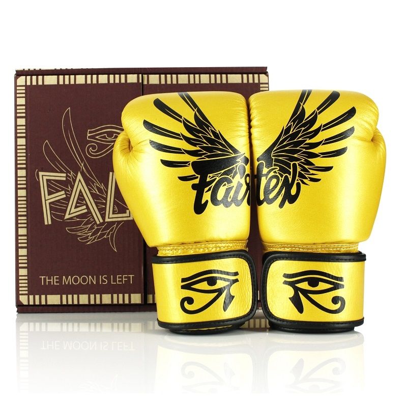 FAIRTEX (KICK)BOKSHANDSCHOENEN FALCON LIMITED EDITION - GEEL/ZWART