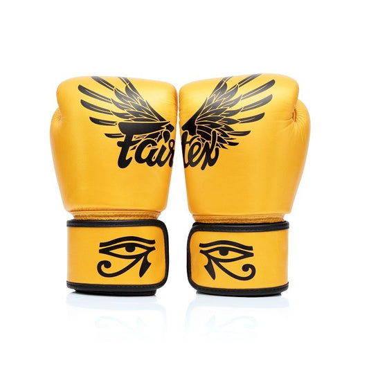 FAIRTEX (KICK)BOKSHANDSCHOENEN FALCON LIMITED EDITION - GEEL/ZWART