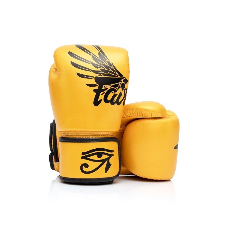 FAIRTEX (KICK)BOKSHANDSCHOENEN FALCON LIMITED EDITION - GEEL/ZWART