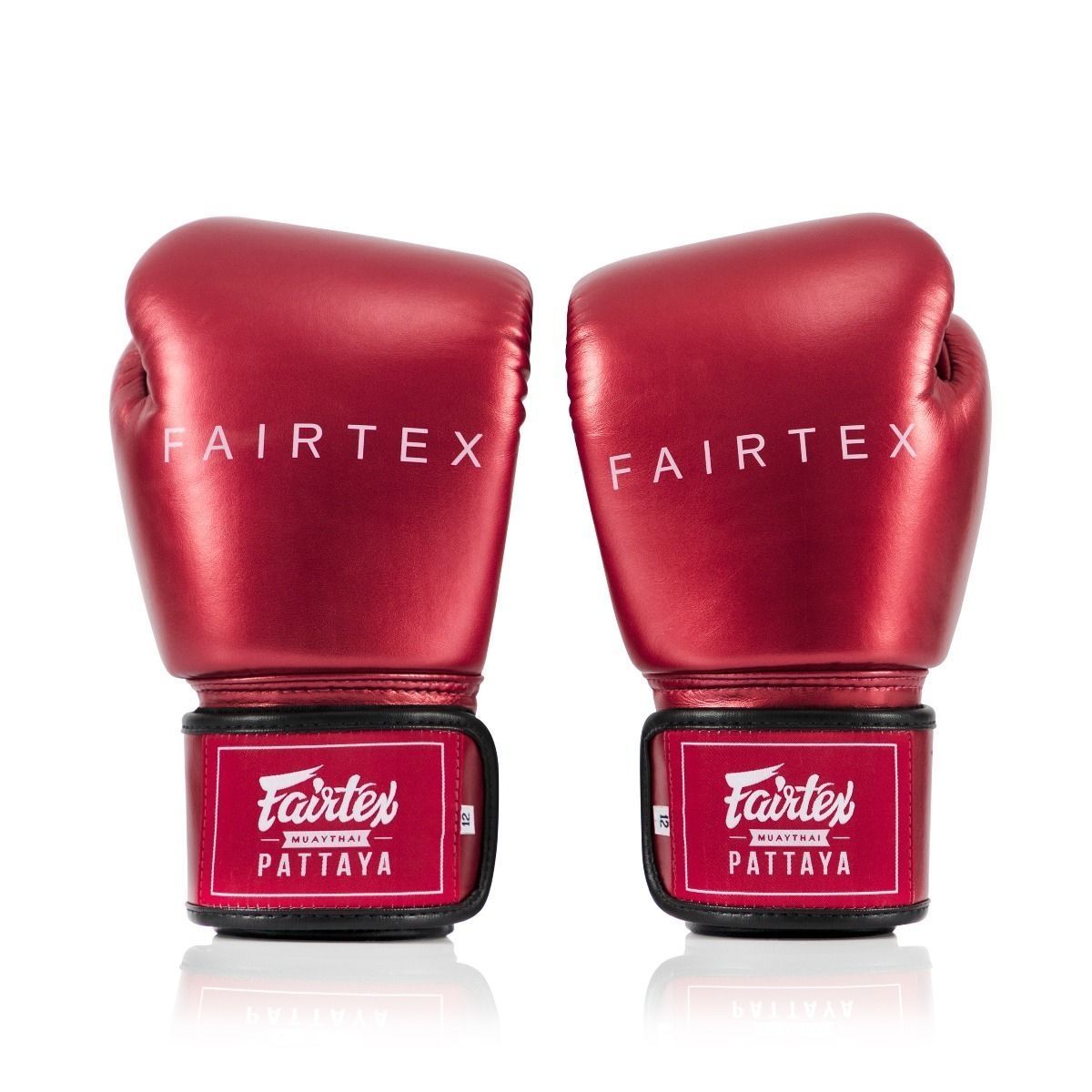 FAIRTEX (KICK)BOKSHANDSCHOENEN METALLIC - ROOD