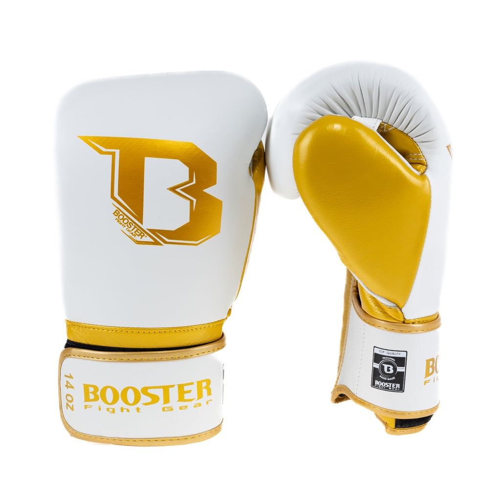 Gants de boxe Booster (Kick) RS4 Blanc/Or
