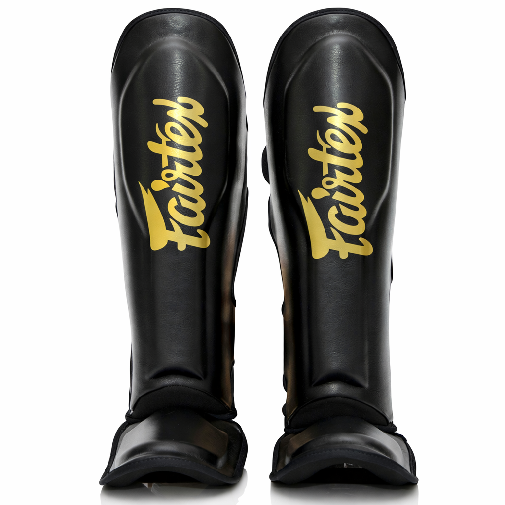 FAIRTEX X BOOSTER SHIN GUARDS-BLACK/GOLD 