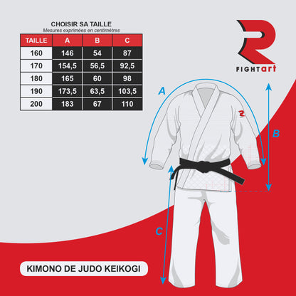 JUDO FIGHTART KEIKOGI - WIT-ZONDER GORDEL