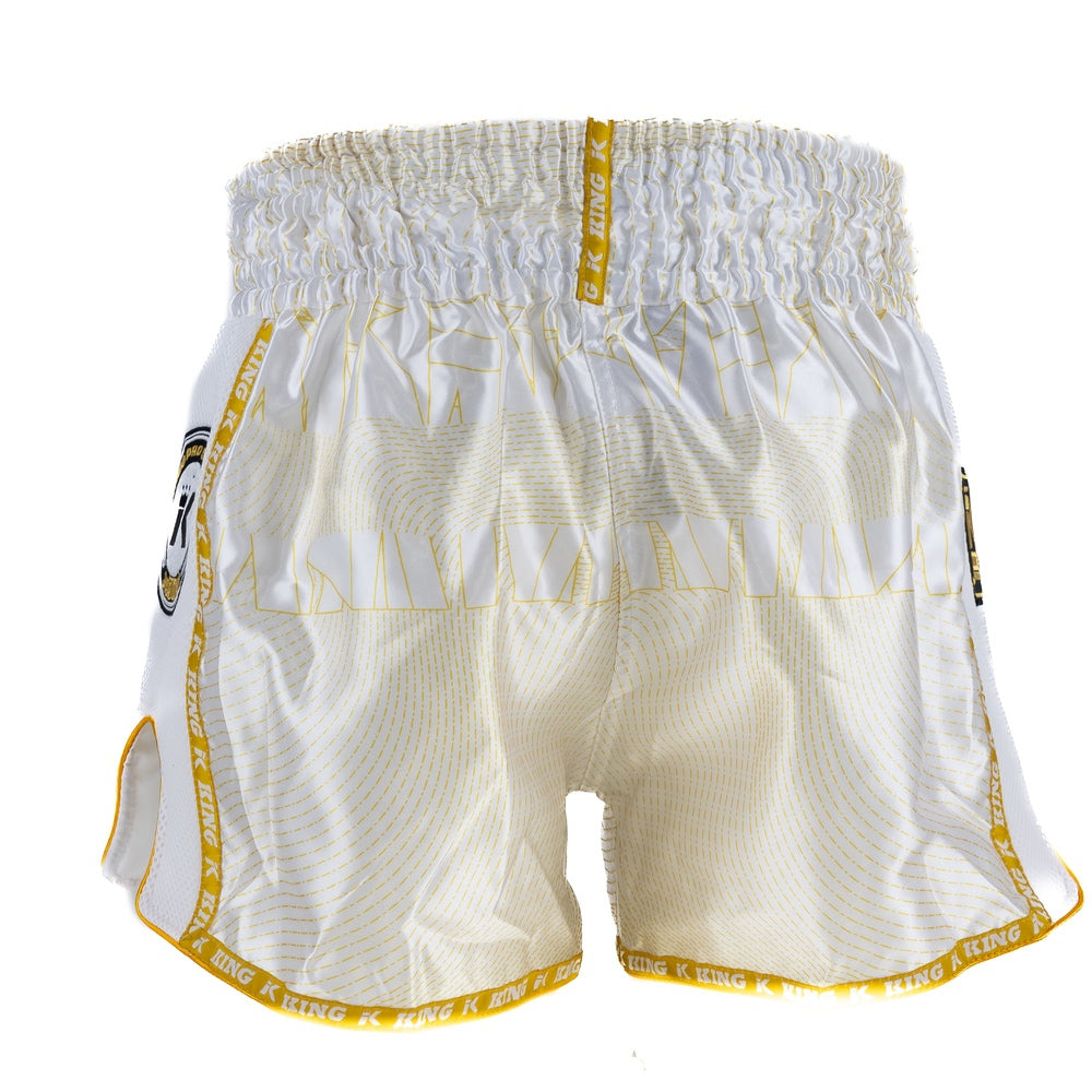 KING PRO BOXING SCHORT-WIT/GOUD