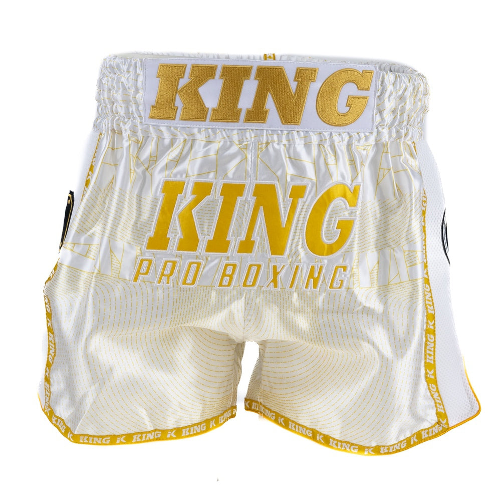 KING PRO BOXING APRON-WHITE/GOLD