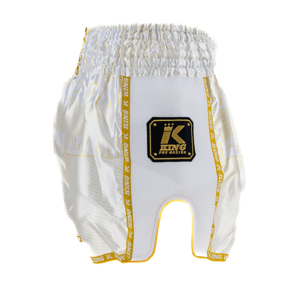 KING PRO BOXING SCHORT-WIT/GOUD