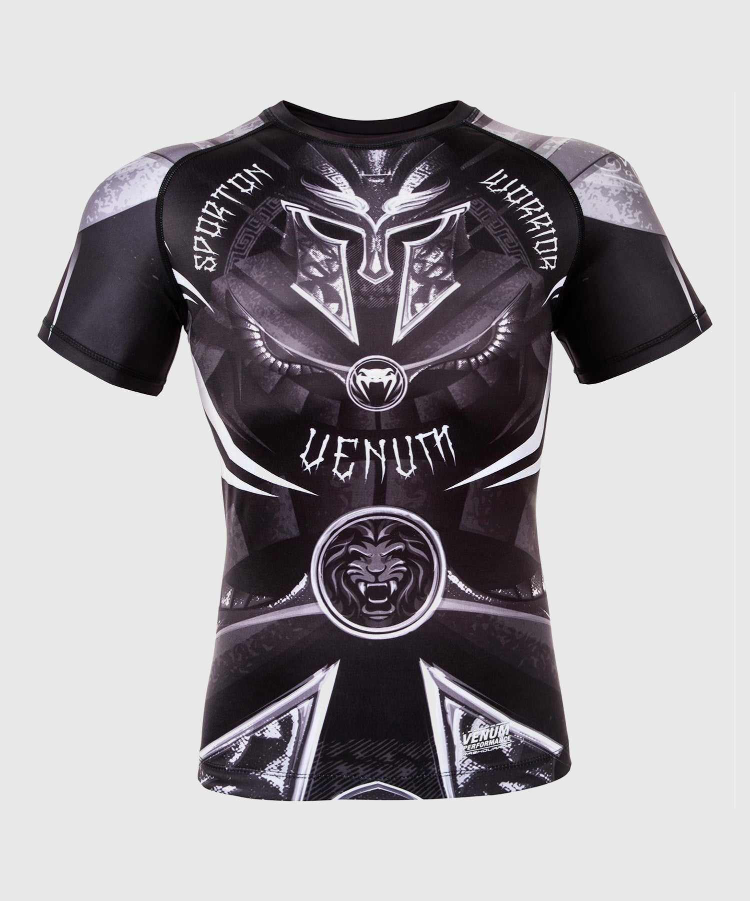 VENUM GLADIATOR 3.0 RASHGUARD - ZWART/WIT - KORTE MOUWEN