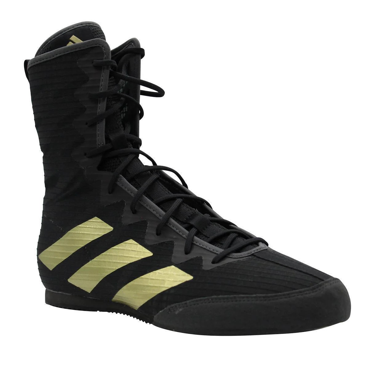 ADIDAS BOKSSCHOEN BOX HOG 4 ZWART/GOUD
