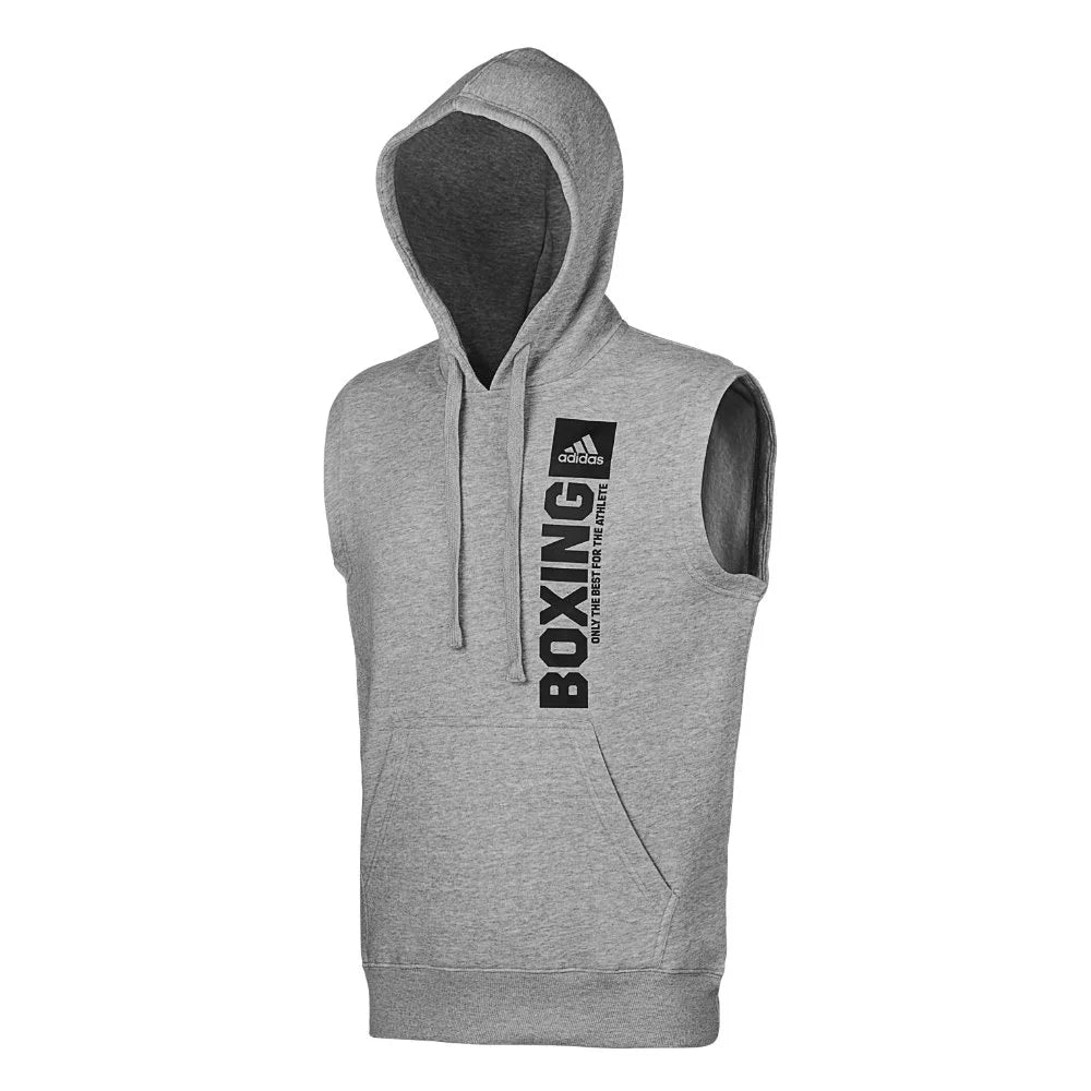 ADIDAS BOXING COMMUNITY VERTICAL HOODIE MOUWLOOS GRIJS