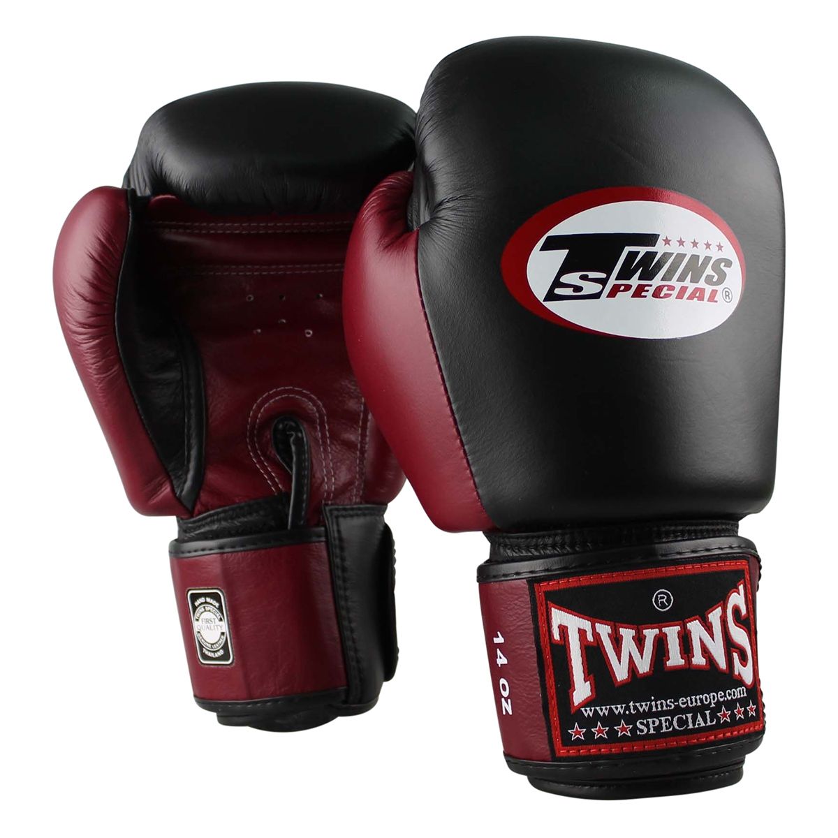 TWINS (KICK)BOKSHANDSCHOENEN BGVL 3 - ZWART/BORDEAUX ROOD