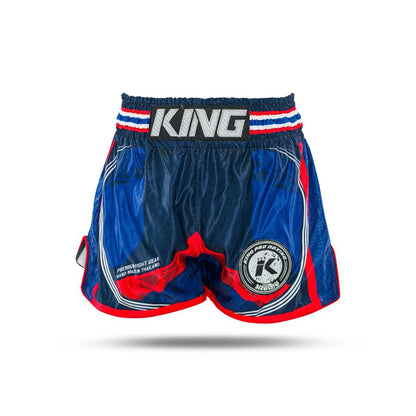 KING PRO KICKBOKS BROEKJE FLAG - ROOD/BLAUW