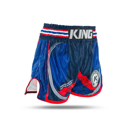 KING PRO KICKBOKS BROEKJE FLAG - ROOD/BLAUW