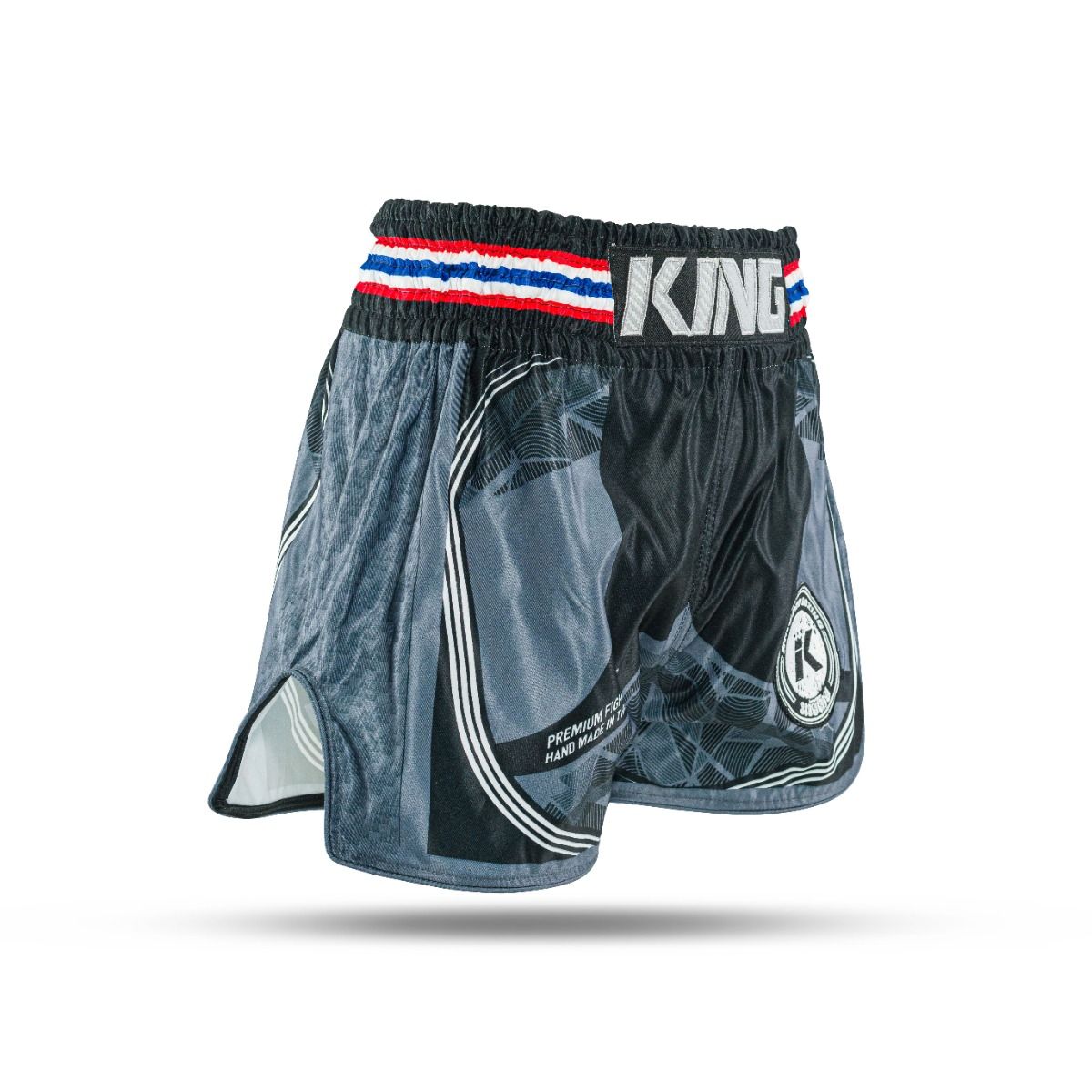 KING PRO KICKBOKS BROEKJE FLAG - ZWART/BLAUW