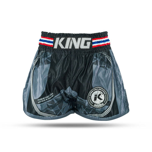 KING PRO KICKBOKS BROEKJE FLAG - ZWART/BLAUW