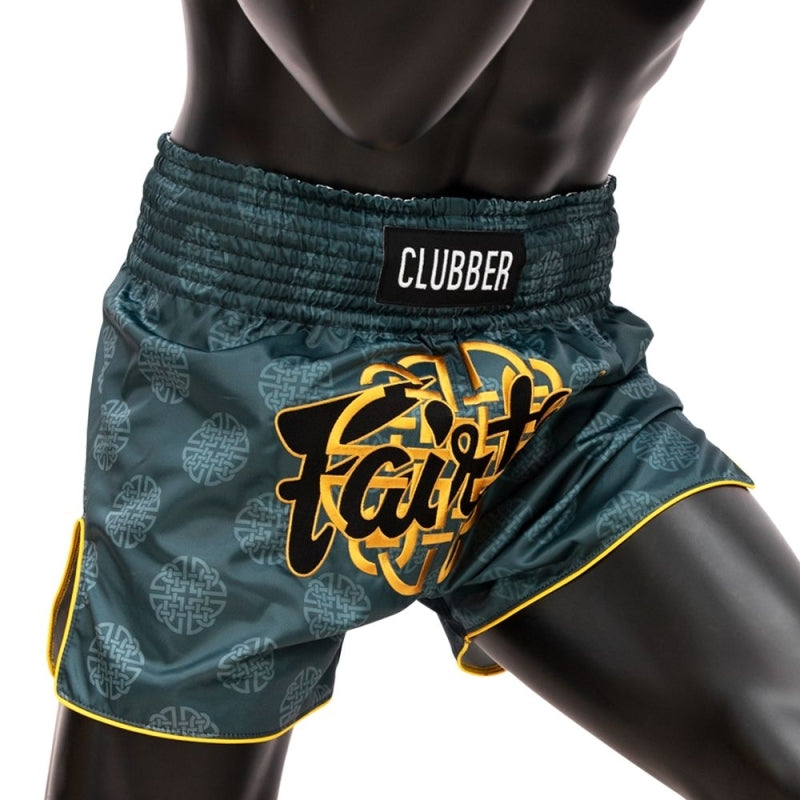 FAIRTEX MUAY THAI BROEKJE CLUBBER - BLAUW/GEEL