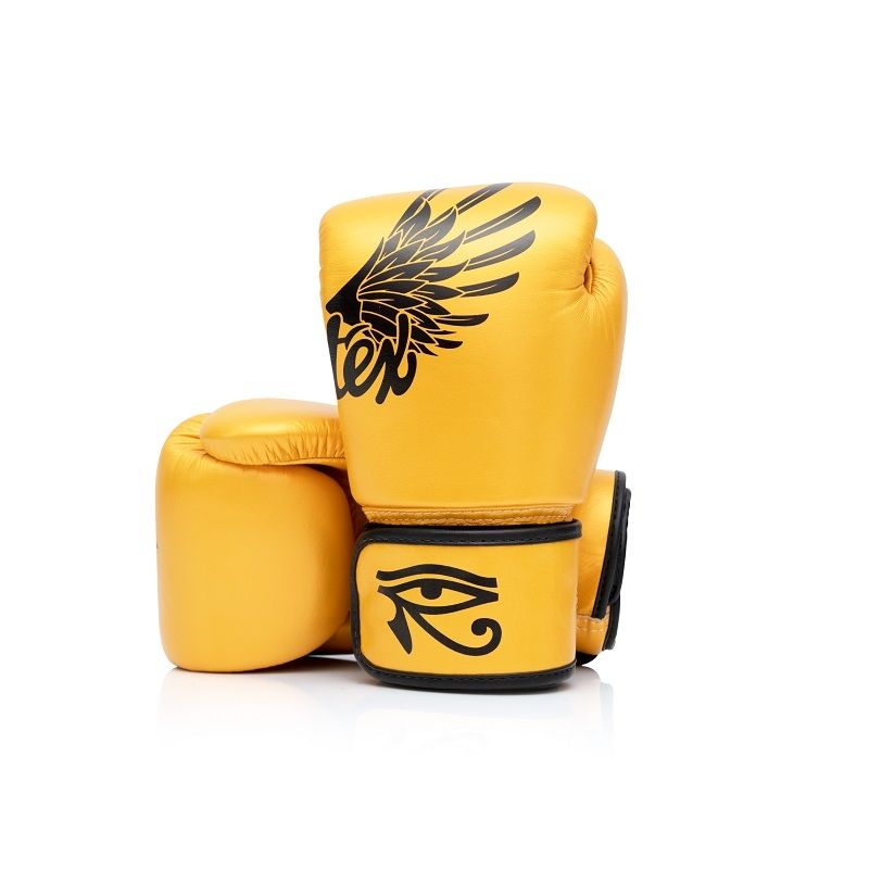 FAIRTEX (KICK)BOKSHANDSCHOENEN FALCON LIMITED EDITION - GEEL/ZWART