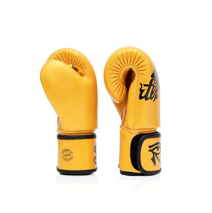 FAIRTEX (KICK)BOKSHANDSCHOENEN FALCON LIMITED EDITION - GEEL/ZWART