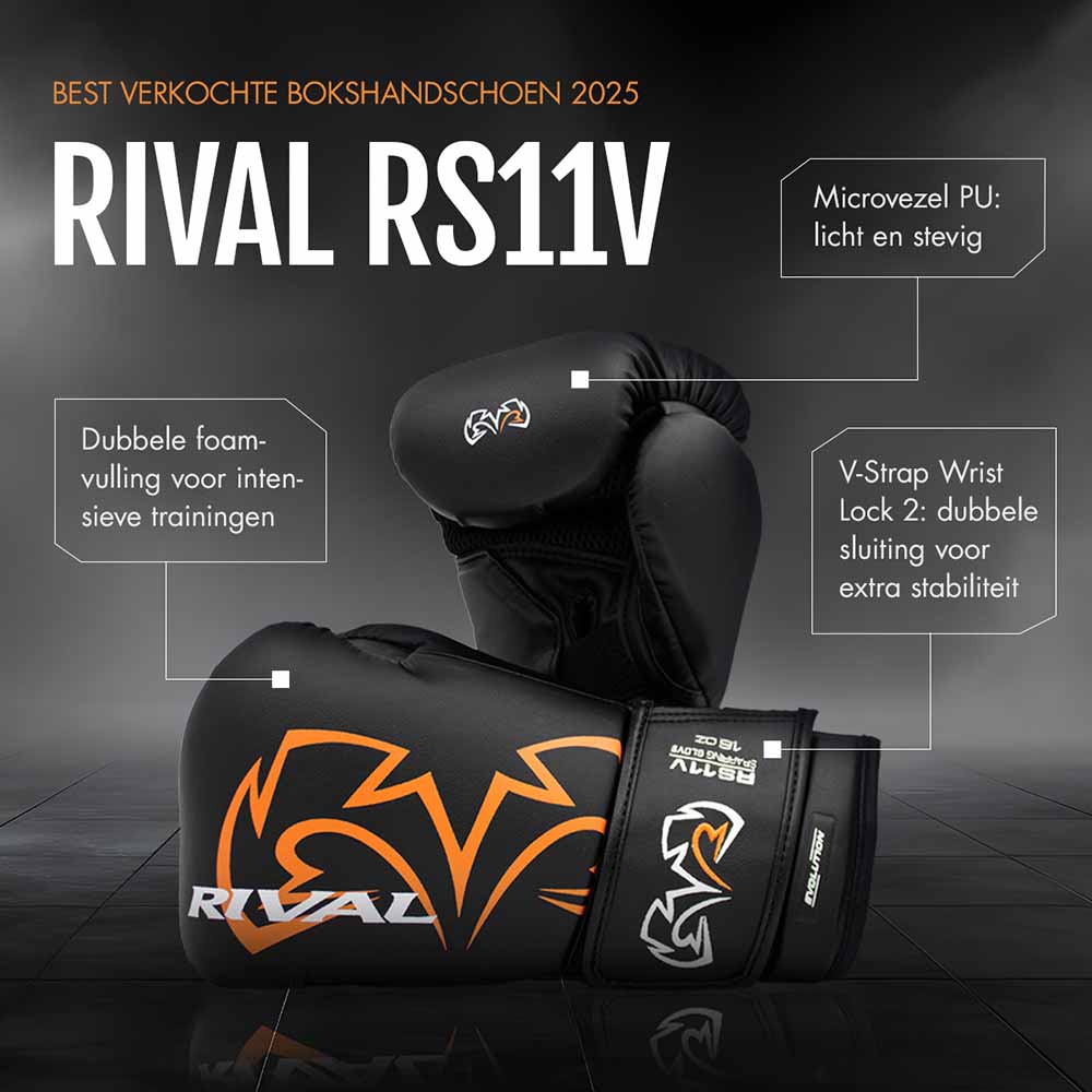 RIVAL (KICK)BOKSHANDSCHOEN EVOLUTION RS11V ZWART