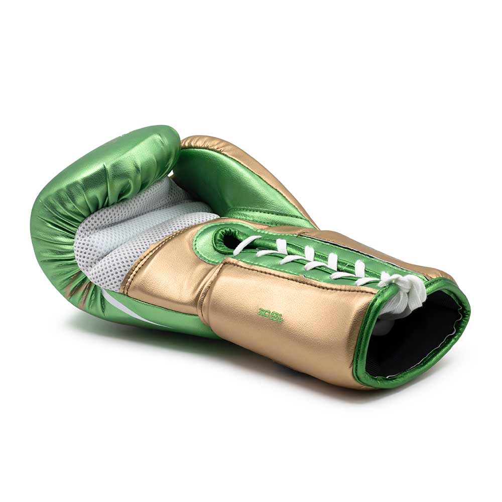 RIVAL (KICK)BOKSHANDSCHOEN RS100 GROEN/GOUD (VETERS)