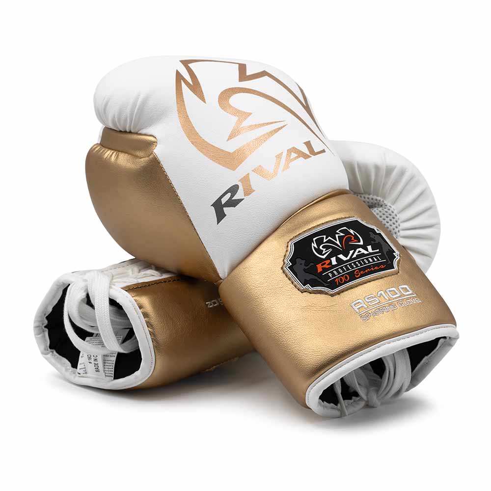 RIVAL (KICK)BOKSHANDSCHOEN RS100 WIT/GOUD (VETERS)