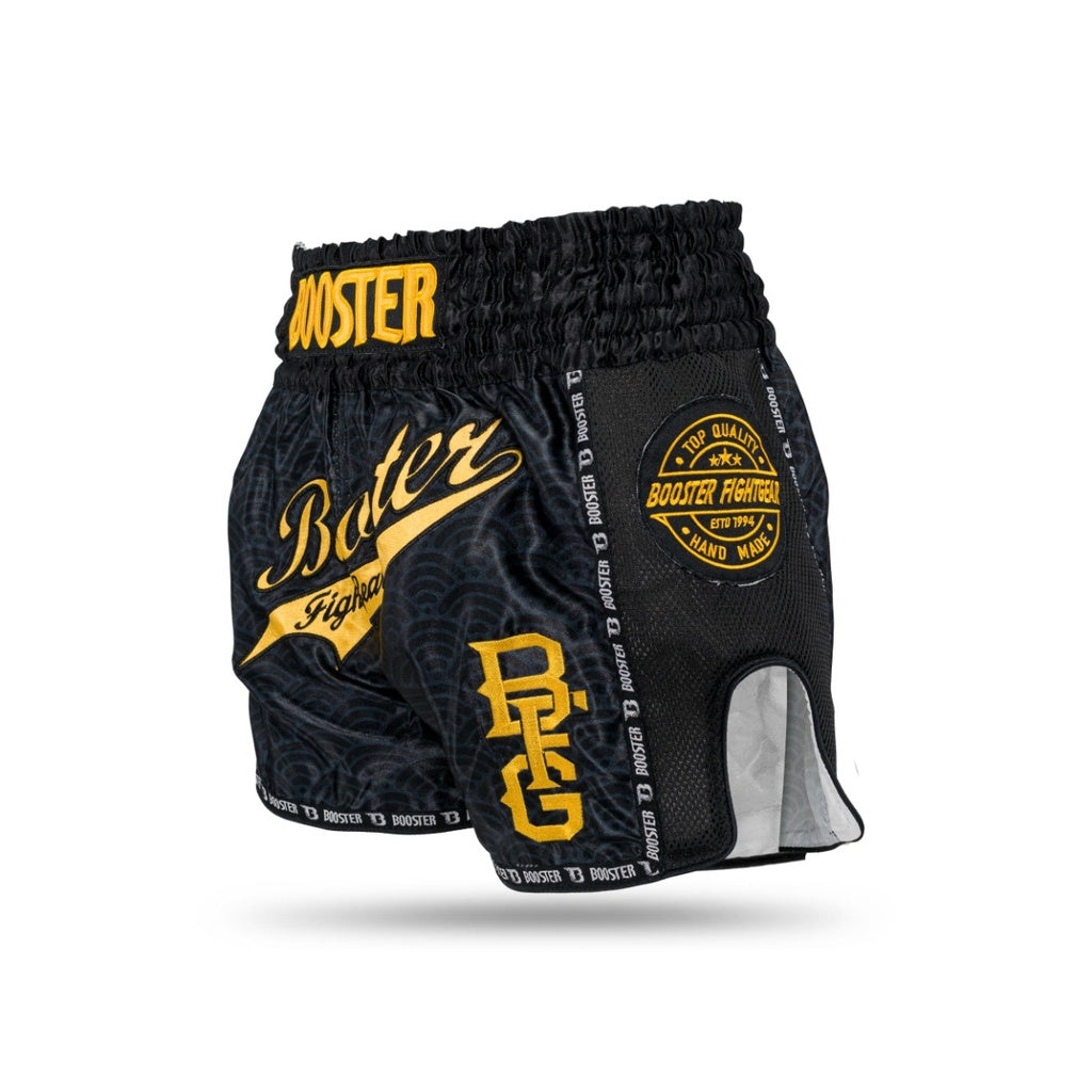BOOSTER KICKBOKS BROEKJE SLUGGER WAVE- ZWART/GEEL