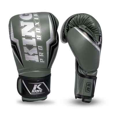 KING PRO (KICK)BOKSHANDSCHOENEN THOR - KAKI GROEN/ZWART/ZILVER