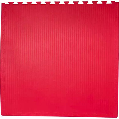 KARATE PUZZELMAT 100X100X2CM - ZWART/ROOD